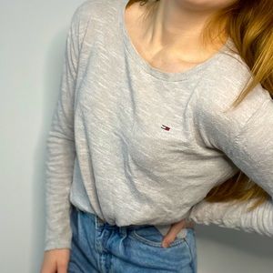 Gray Tommy Hilfiger long sleeve tee